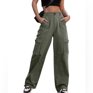 Boutique Green Cargo Pants